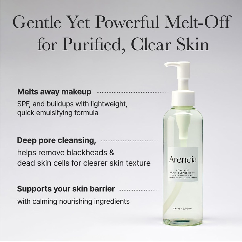 Korean Skincare Arencia Pore Melt Mochi Cleansing Oil - Picture 7 of 13